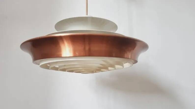 Rare Midcentury Pendant in Style of Louis Poulsen, Denmark, 1970s