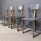 Vintage industrial chairs, 1970s - set of 4