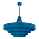 Vintage 1960s Metal Pendant Light - Blue Design