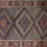 Vintage Hand-Woven Oriental Shiraz Rug, 1960s