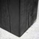 Brutalist chair, black-stained raw wood, steel. Work from the 1970s