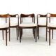 Set of 6 Rosewood AWA Dining Chairs 'Bennekom'  - new upholstery