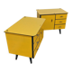 Pair of yellow bedside tables