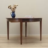 Table ronde en palissandre, design danois, années 1970, production : Danemark
