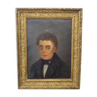 Portrait of a man of melancholic quality, oil on canvas 34 x 43 cm