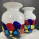 Duo de vases vintage en pâte de verre Murano