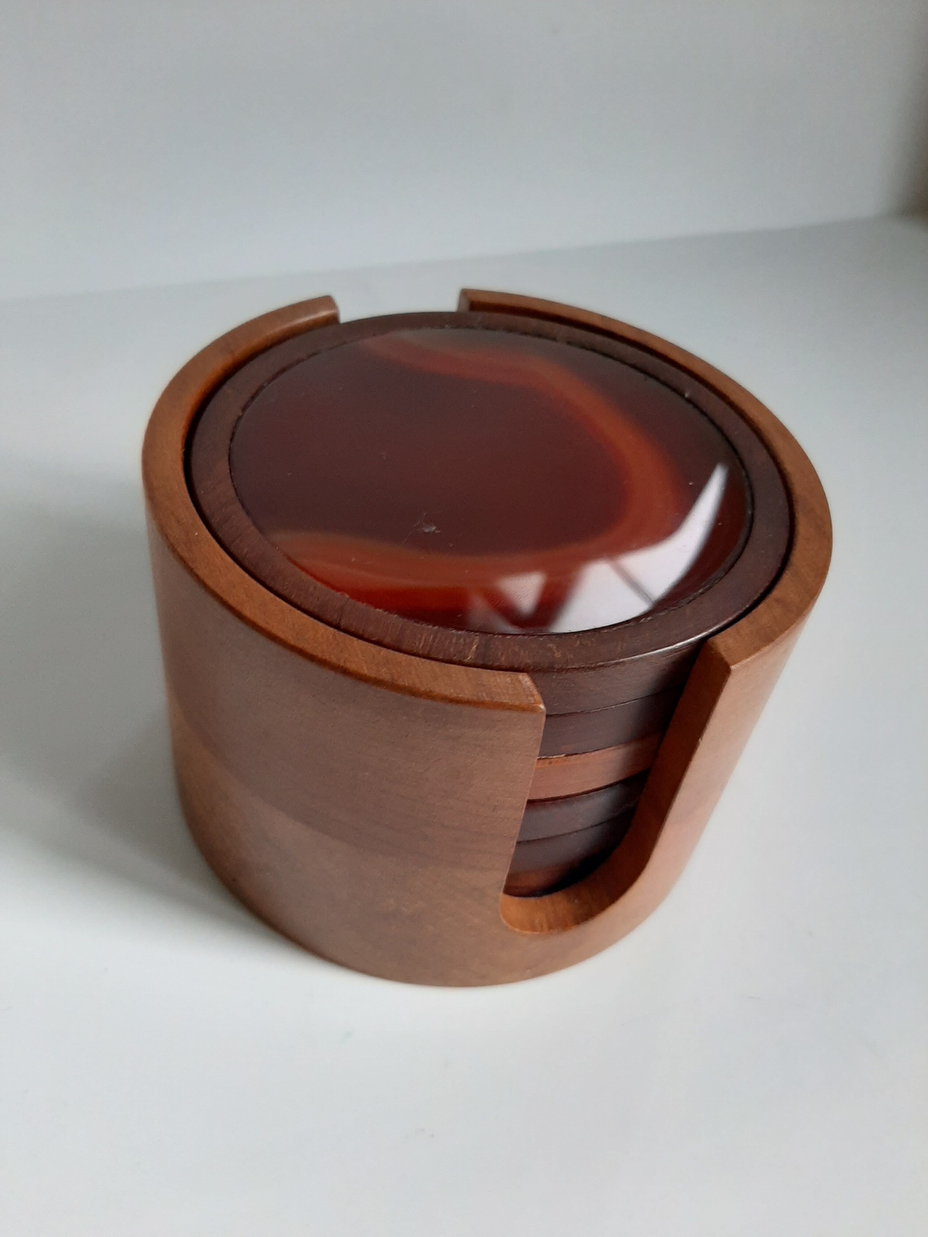 Vintage teak coaster