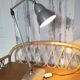 Articulated desk lamp, in aluminum and marble