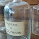 Série 5 flacons apothicaire pharmacie verre soufflé