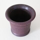 Vintage 1970s purple ceramic planter / flower pot