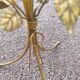 Florentine gold metal floral glass coffee table