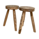 2 Indonesian pearl wood stools Badi