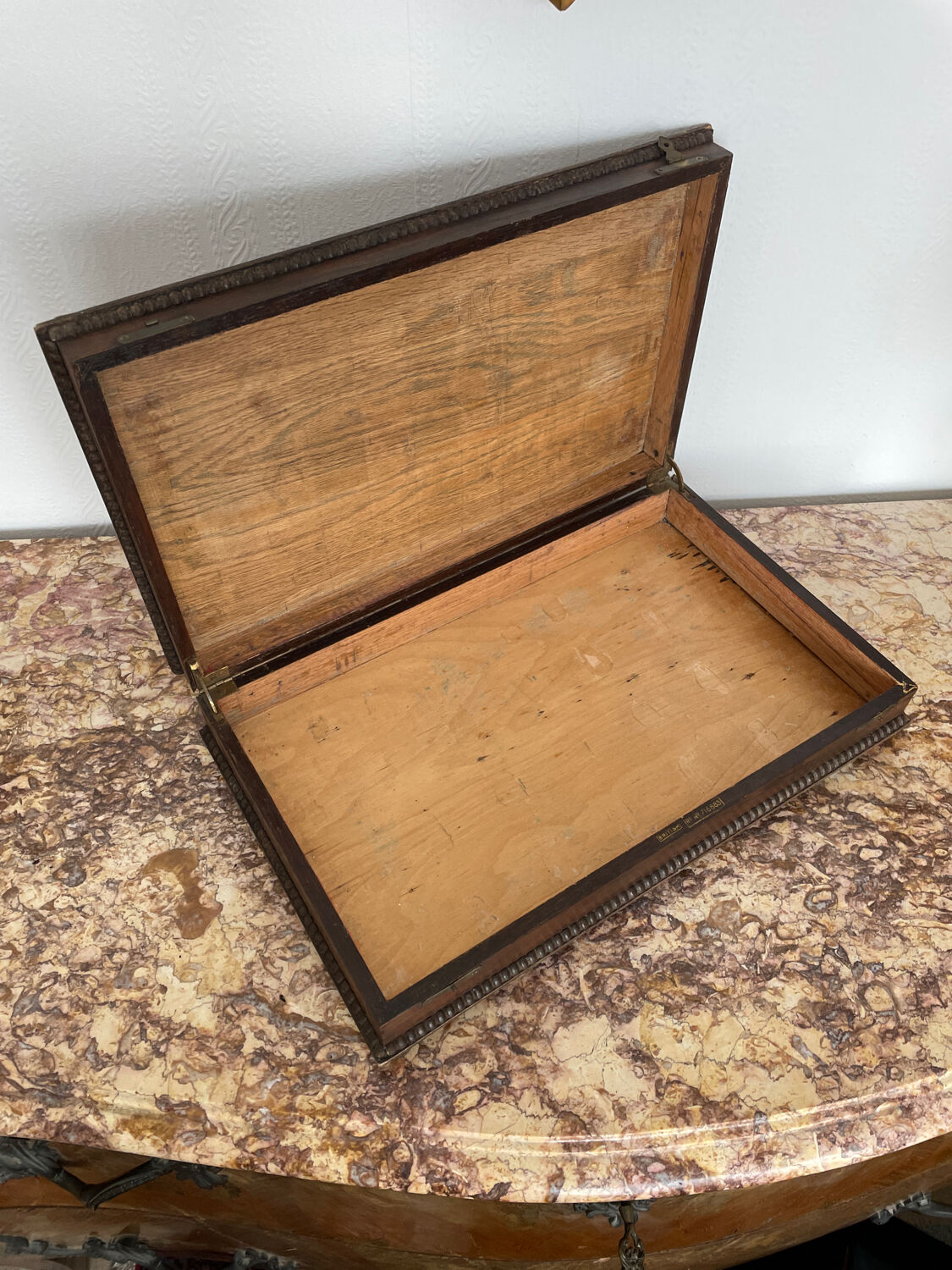 Wooden travel writing box