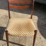 Lot of 6 vintage Scandinavian chairs from the 1950s in rosewood.