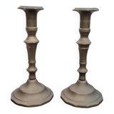 Pair of brass candlesticks