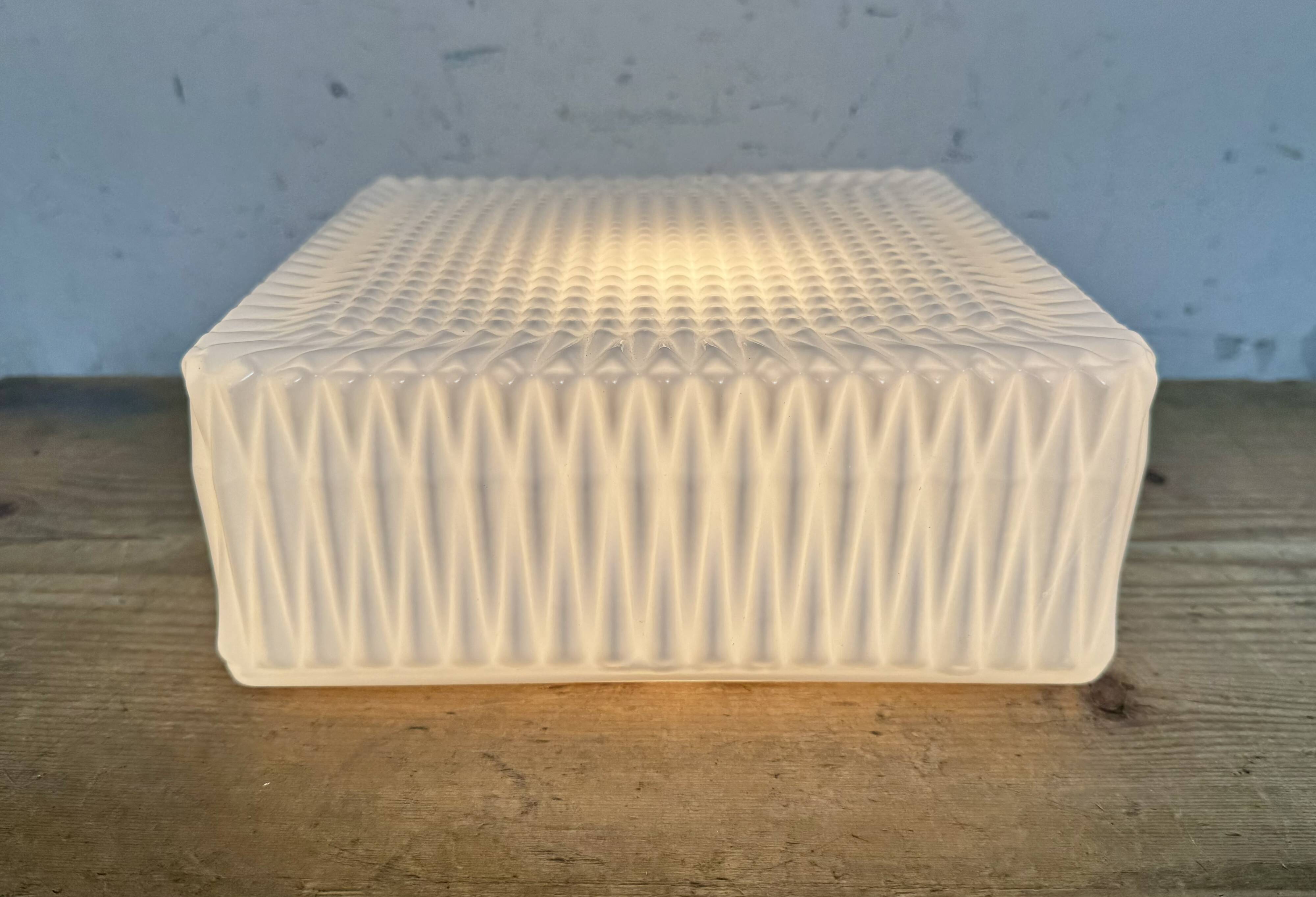 Vintage Wall Or Ceiling Light with Milk Glass, 1970s