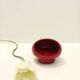 Vintage Spheric Red Glazed Ceramic Ashtray by Gabbianelli, Italy