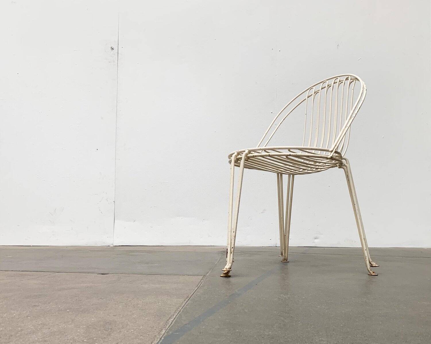 Set of 2 mid-century German metal garden chairs by Mauser Werke Waldeck