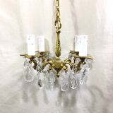 Chandelier 4 lights bronze and grapevines