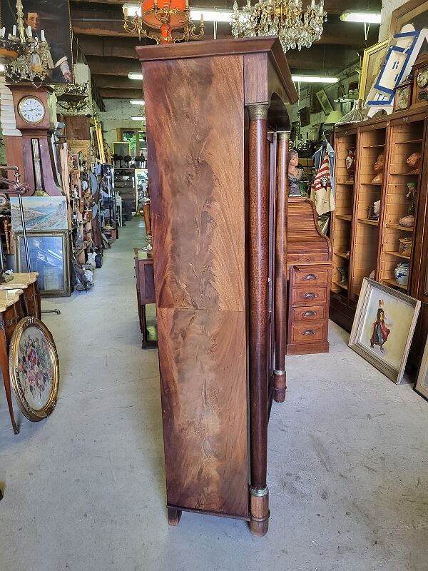 Empire library showcase in mahogany