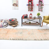 3x12 pale orange herki runner rug 99x380cm