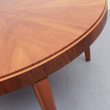1950s round coffeetable in walnut