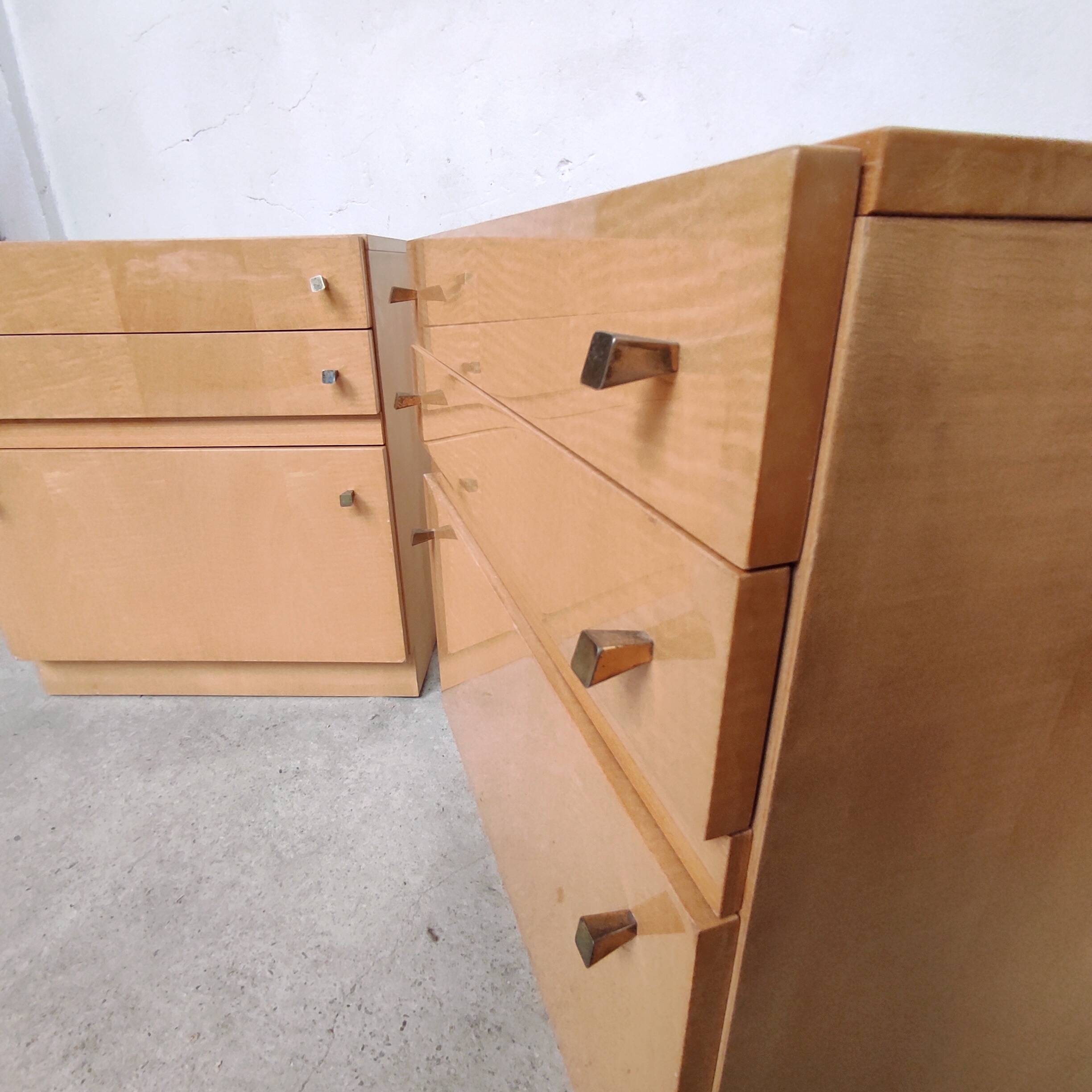 Pair of blond furniture, 1960