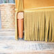 Ochre yellow velvet toad chair