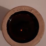Service to orangeade of Vallauris ceramic lava aspect of black, red and white color.