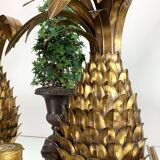 Ananas  wall light  paire  years 70" in gold metal