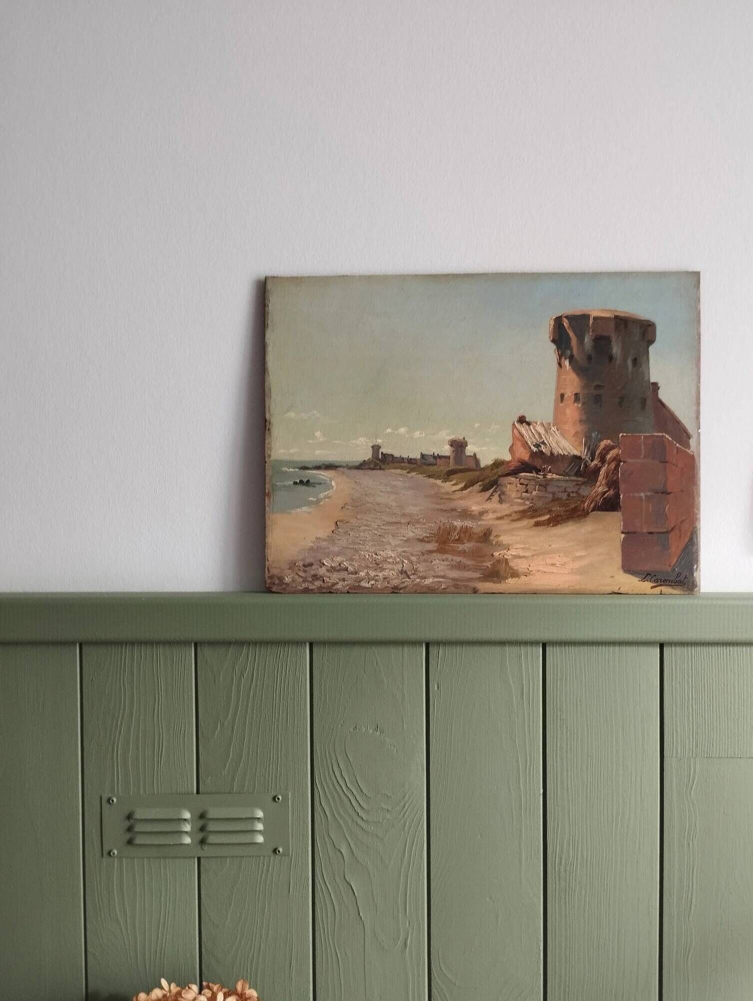 Louis CAREMBAT, Côte de Granville, Jersey, August 1898. Oil on panel.