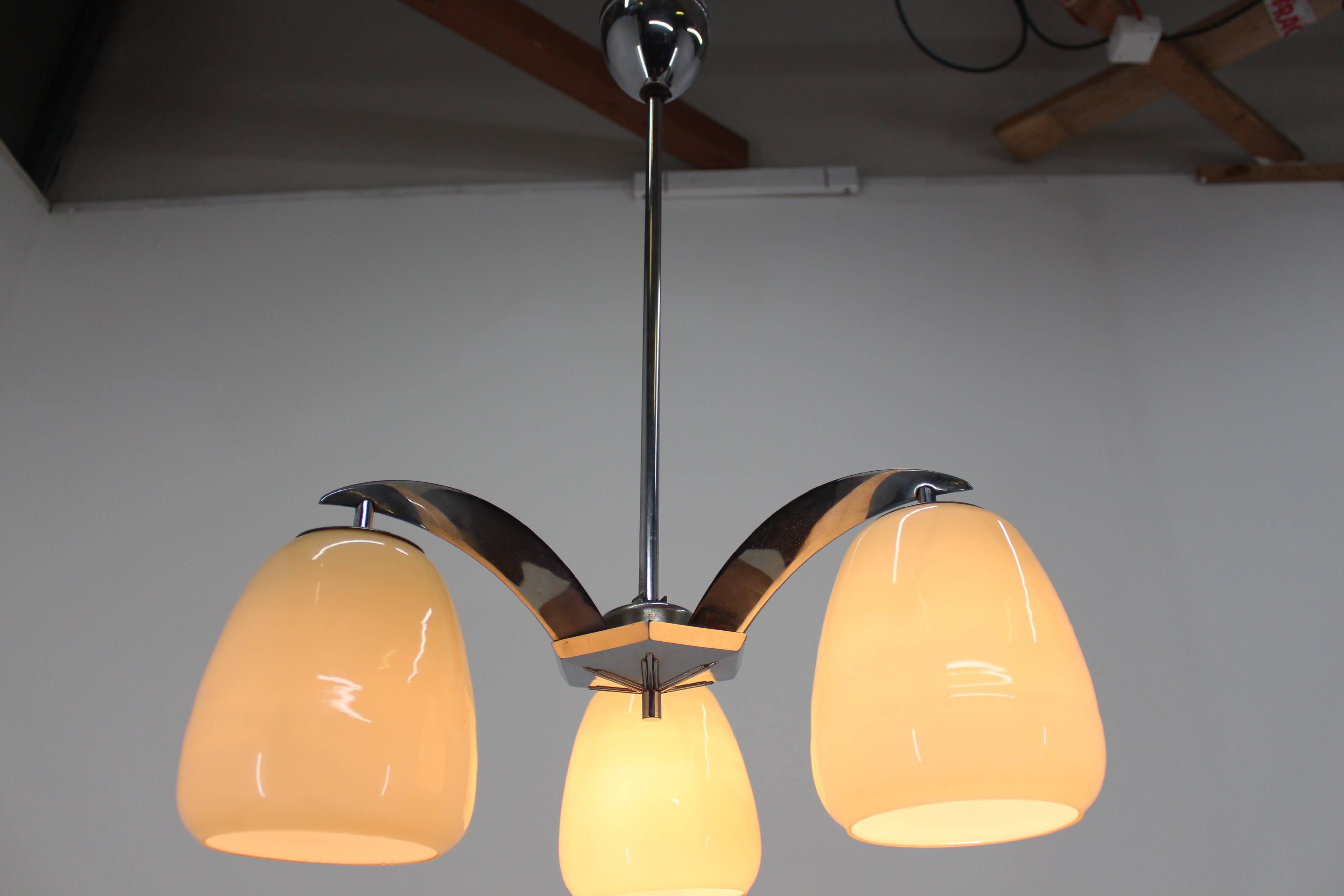 Village Silver chandelier Zukov 1950‘s