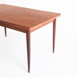 Table en teck avec rallonges de style scandinave - France, 1960