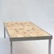 Rectangular metal and cermal herbarium coffee table by Roger Capron, 1960s