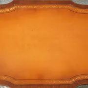 Heirloom Vintage Brown Leather Coffee Table by Weiman