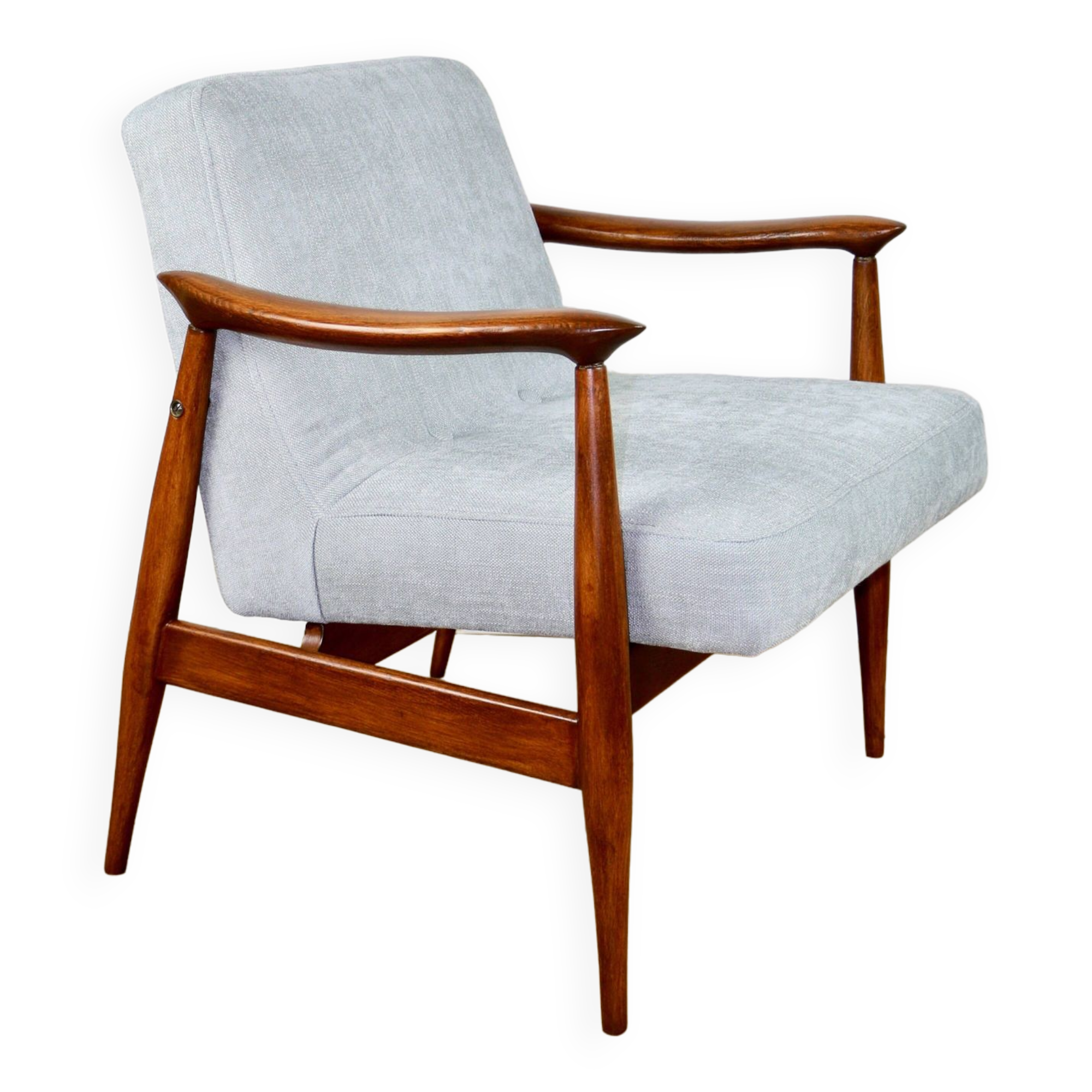 Light Blue GFM63 Lounge Chair by J. Kedziorek, 1970s