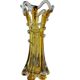Vintage amber glass vase Hospodka for Chribska