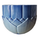 Large blue Art Deco Sarreguemines flowerpot