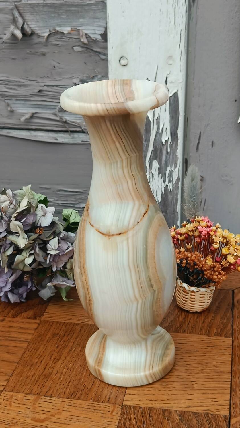 Vintage alabaster vase