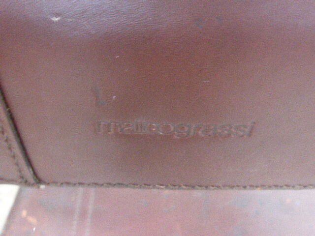 3 fauteuils Matteo Grassi en cuir marron et structure chromée vintage