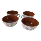 Glazed earthenware cups