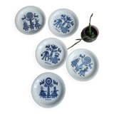 Set of 5 Royal Sphinx Maastricht dessert plates