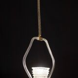 Charming clear rostrato Murano glass chandelier by Barovier & Toso, 1940s