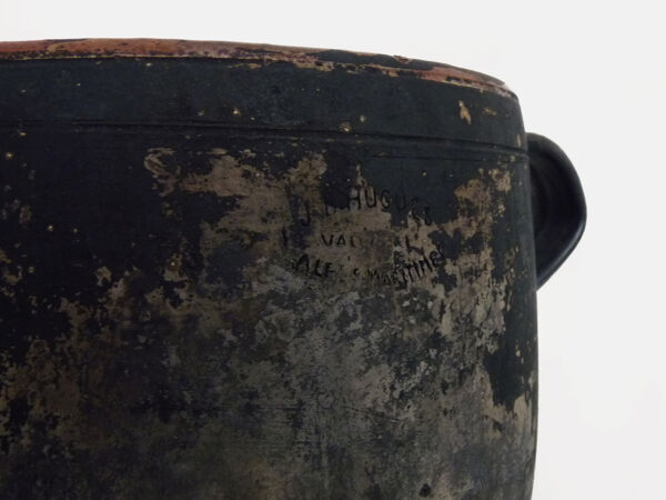 Pot de cuisson, cache pot en terre cuite,vernissé. JB Hughes Vallauris