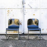 Italian Wooden e metal Chairs, 1960s, Set of 2