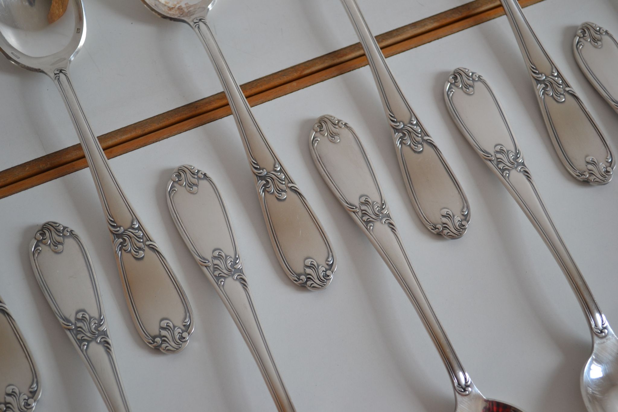 12 tablespoons metal argente orfevre frionnet francois