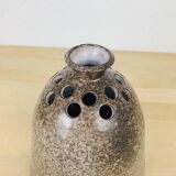 Vintage signed sandstone flower spade vase