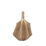 Organic modern white earthenware vase, France 1970s