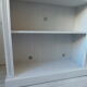 Pearl grey patinated bookcase