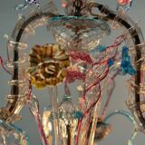 Venetian chandelier rezzonico in multicolored murano glass circa 1920